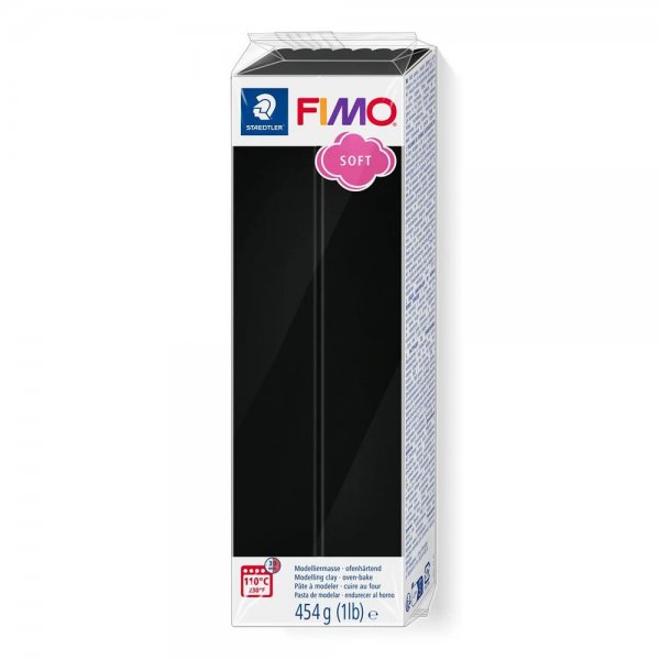 Staedtler FIMO soft schwarz 454g Modelliermasse ofenhärtend Knetmasse Knete