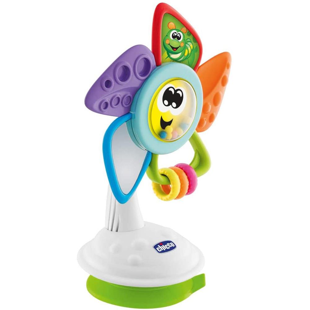 Chicco Chicco Willy Windmühle mit Saugfuß Hochstuhlspielzeug Bunt Babyspielzeug 