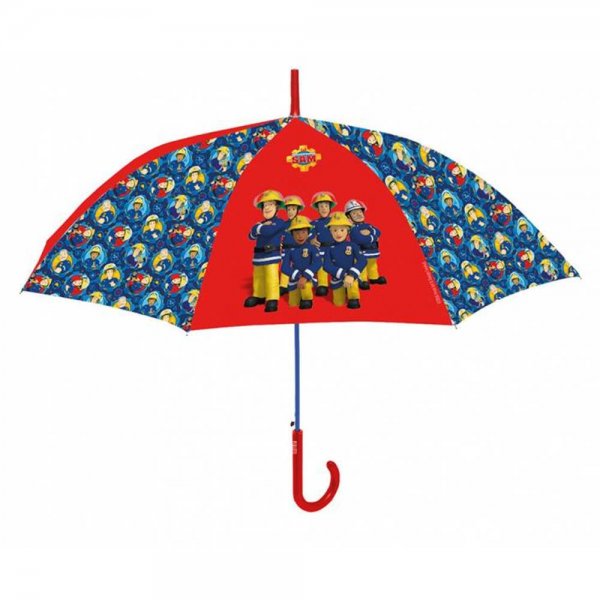 p:os Stockschirm mit Feuerwehrmann Sam Motiv Kinderregenschirm für Jungen und Mädchen