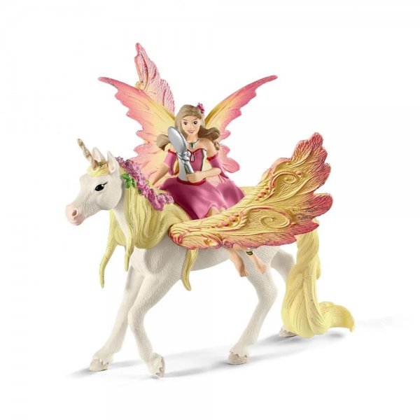 Schleich 70568 Bayala Feya mit Pegasus-Einhorn Spielfigur 15 x 16 x 18 cm Elfe magnetischer Sattel