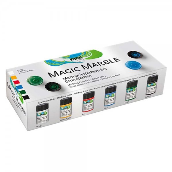 Hobby Line 73600 - Magic Marble Marmorierfarbe Set Grundfarben 6x20 ml NEU