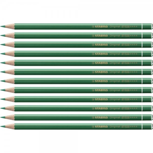 Premium-Buntstift - STABILO Original - 12er Pack - smaragdgrün
