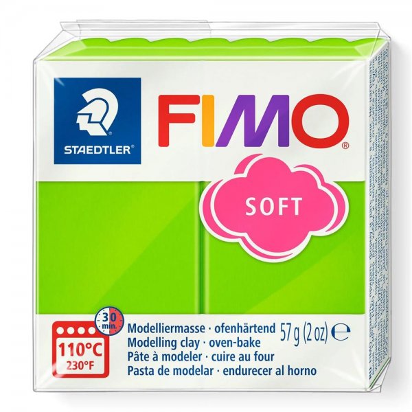 Staedtler FIMO soft apfelgrün 57g Modelliermasse ofenhärtend Knetmasse Knete