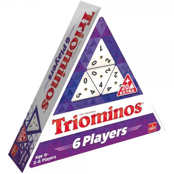 Goliath 360725006 Triominos 6 Spieler-das spannende Anlegespiel ab 6 Jahren weiß fördert Logik Denken und Taktik