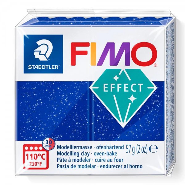 Staedtler FIMO effect glitter blau 57g Modelliermasse ofenhärtend Knetmasse Knete