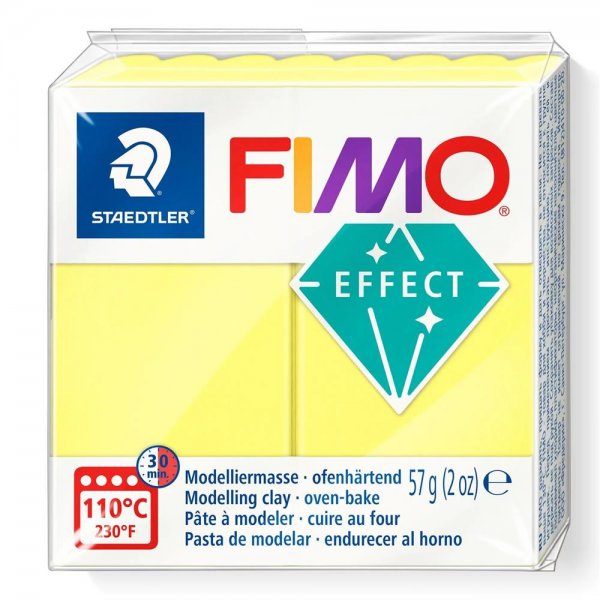 Staedtler FIMO effect transparent gelb 57g Modelliermasse ofenhärtend Knetmasse Knete