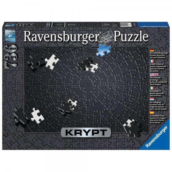 Ravensburger Puzzle 736 Teile Krypt Black Erwachsenenpuzzle Schwer Schwarz