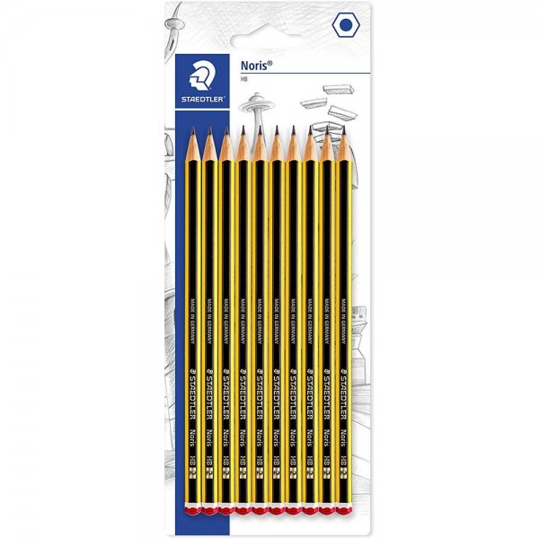 Staedtler Noris 120-2BK10D Bleistift, HB2, 10 Stück auf