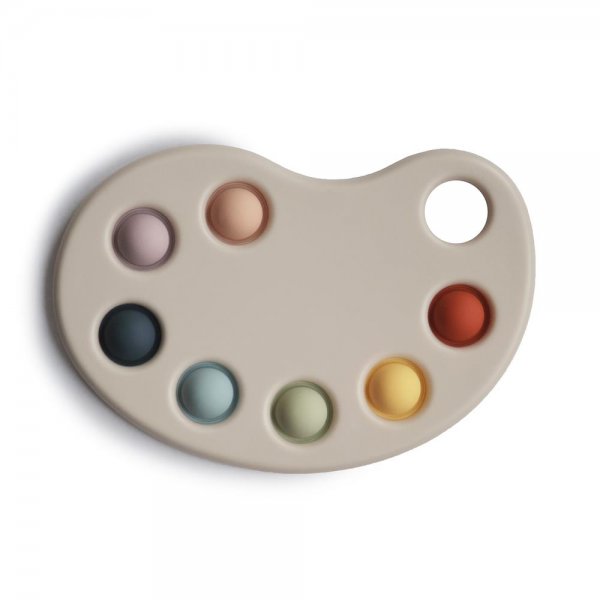 Mushie Sensorik-Spielzeug Farbpalette fördert die Feinmotorik Druckspielzeug Babyspielzeug