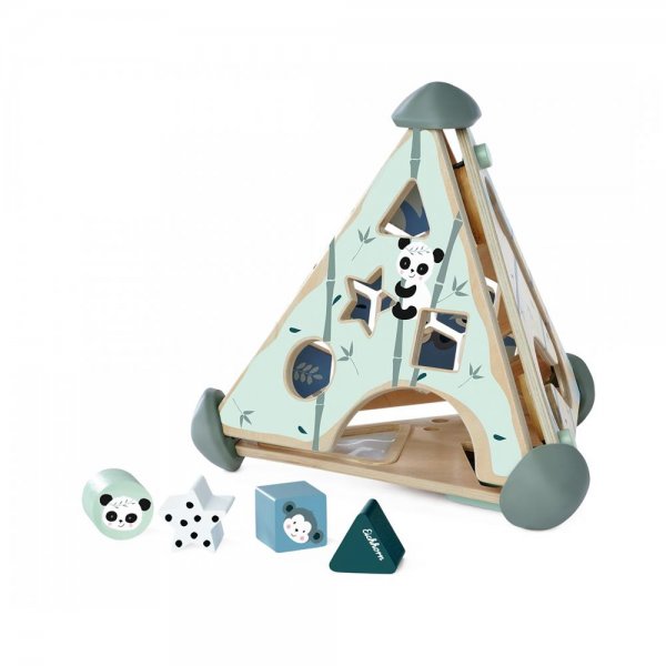 Eichhorn Spielcenter Pyramide Steckspiel Memospiel mit Musikfunktion und Kugelbahn