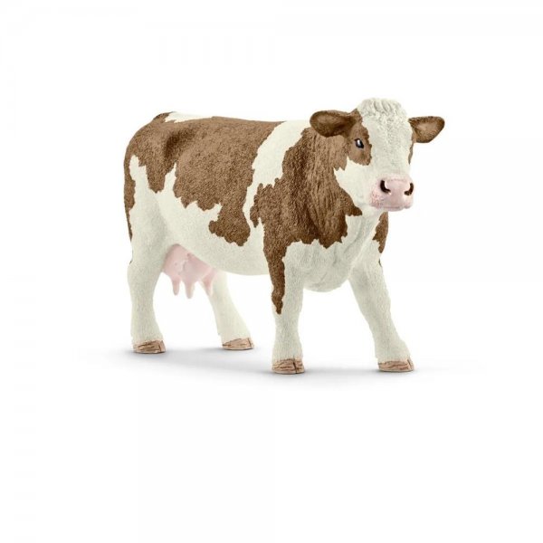 Schleich Farm World 13801 - Fleckvieh-Kuh Spielfigur Tierfigur Sammelfigur Bauernhof braun