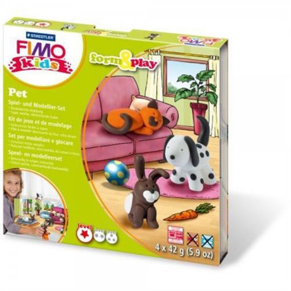 Staedtler 8034 02 LY - FIMO® kids Form & Play Pet Kreativset Modellieren