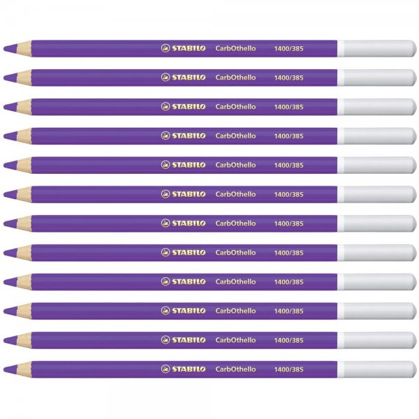 Pastellkreidestift - STABILO CarbOthello - 12er Pack - violett dunkel