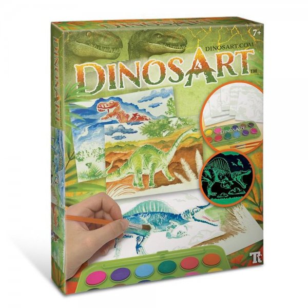 DinosArt Dino Aquarelle Malset Bastelset für Dinosaurier-Fans Kreativset ab 7 Jahre