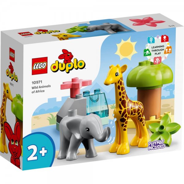 LEGO® DUPLO® 10971 - Wilde Tiere Afrikas Bauspielzeug Safari-Spielset mit Tieren