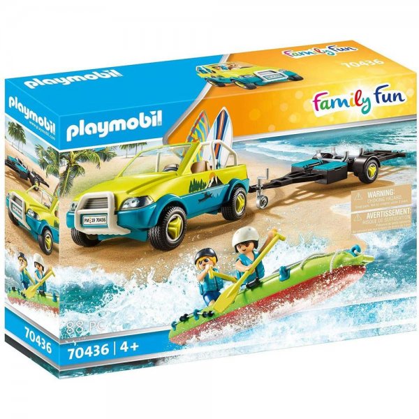 PLAYMOBIL Family Fun 70436 Strandauto mit Kanuanhänger Ab 4 Jahren