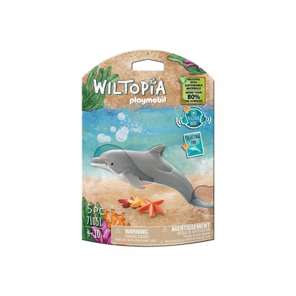 PLAYMOBIL® Wiltopia 71051 - Delfin Spielfigur Spieltier aus nachhaltigem Material ab 4 Jahren