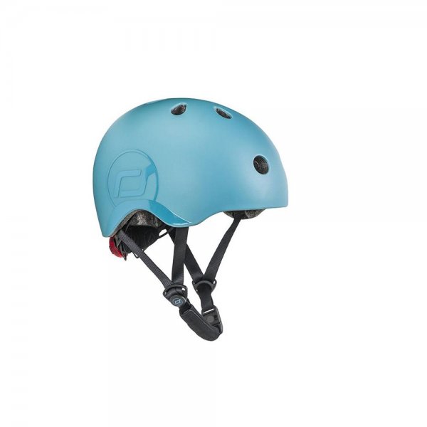 Scoot & Ride Helm S-M Steel Kinderhelm für 1-3 Jahre 51-55 cm Schutzhelm Blau