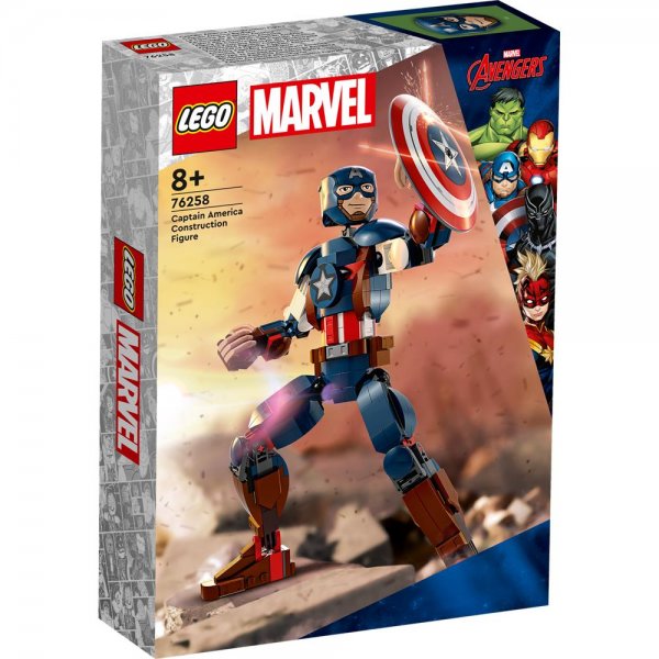 LEGO® Marvel 76258 - Captain America Baufigur Bauset Spielset beweglicher Superheld ab 8 Jahren
