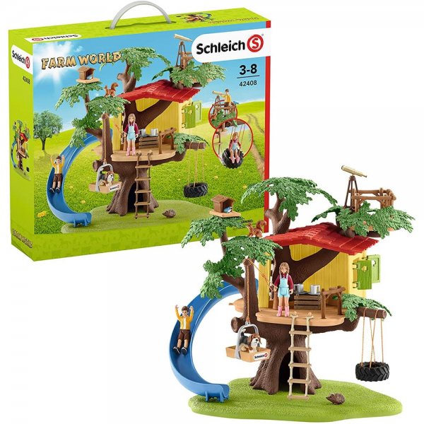 Schleich 42408 Farm World Spielset - Abenteuer Baumhaus, Spielzeug ab 3 Jahren