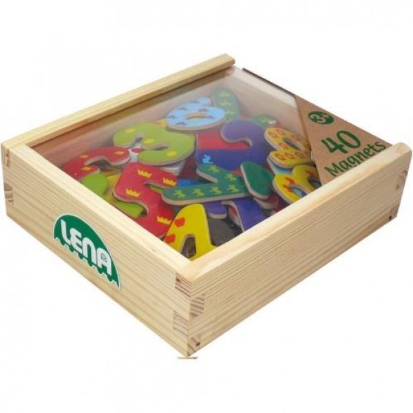 Simm Spielwaren Holz Magnet Zahlen f. den Kühlschrank oder Tafeln, Spielzeug