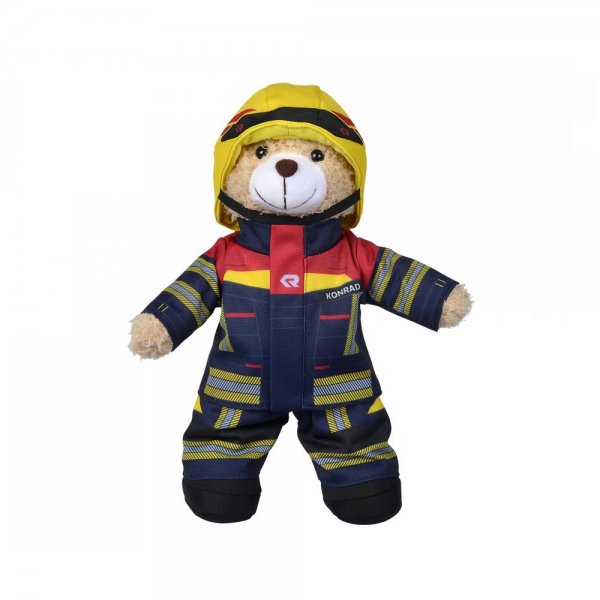 Simba Plüschbär Feuerwehr Rosenbauer 30 cm Teddy mit Feuerwehrmannanzug Kuscheltier