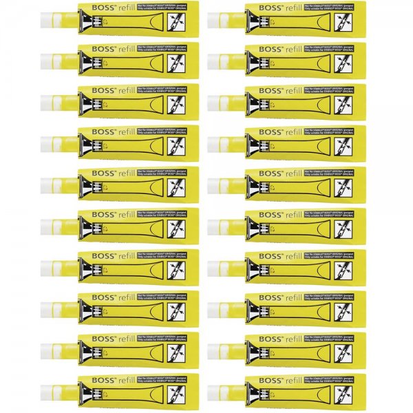 Tinte zum Nachfüllen - STABILO BOSS ORIGINAL Refill - 20er Pack - gelb