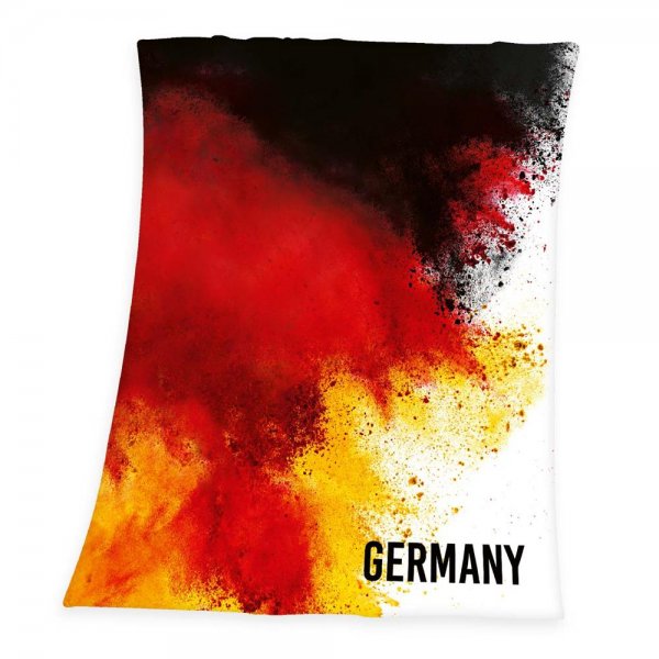 Herding Soft-Fleece Decke Deutschland, 130×160 cm, Kuscheldecke aus 100% Polyester