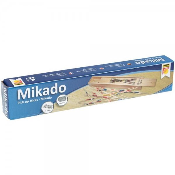 Idena 6060012 - Mikado in Holzbox Bambus Material Kaiserspiel Zitterwackel Neu