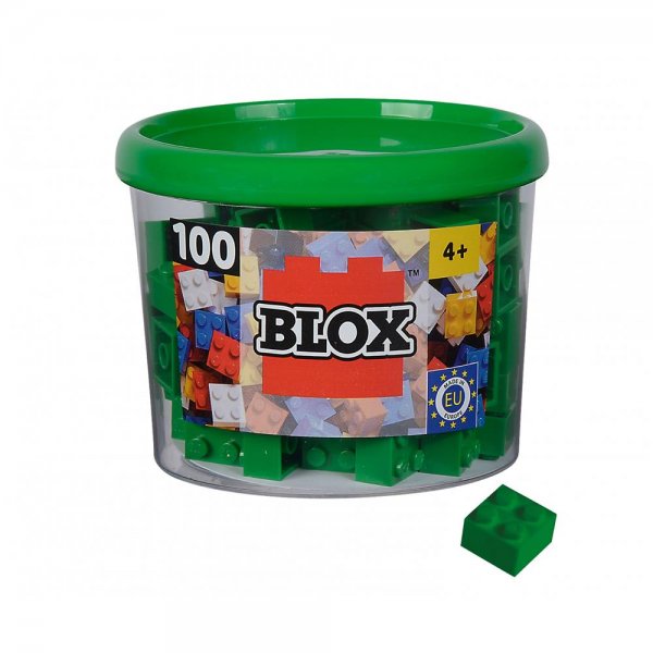 Simba Blox 100 4er Bausteine grün in Dose Klemmbausteine Konstruktionsspielzeug kompatibel