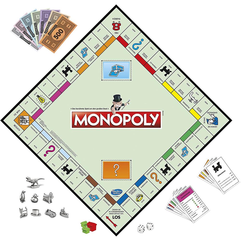 Monopoly Classic Familienspiel Gesellschaftsspiel für Erwachsene & Kinder 