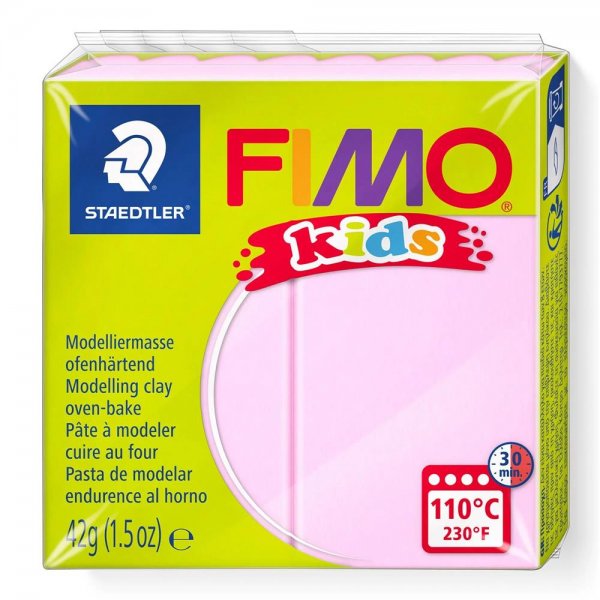Staedtler FIMO kids rosa 42 g Modelliermasse ofenhärtend Knetmasse Knete