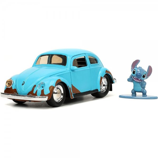 Jada Lilo and Stitch 1959 VW Beetle 1:32 Spielzeugauto mit Die-Cast Stitch Spielzeugfigur