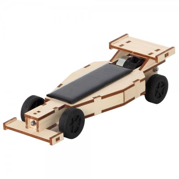 Bartl Solar Rennwagen Bausatz 18 cm lang aus Holz Holzsteckspiel
