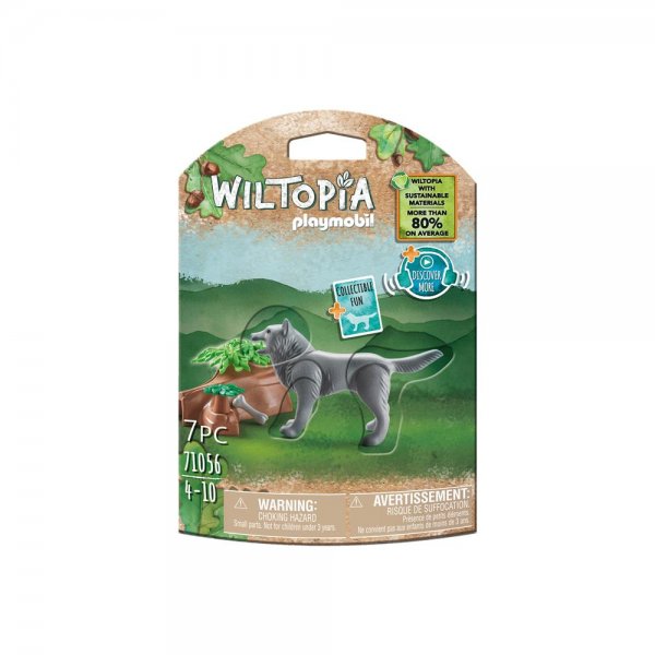 PLAYMOBIL® Wiltopia 71056 - Wolf Spielfigur Spieltier aus nachhaltigem Material ab 4 Jahren