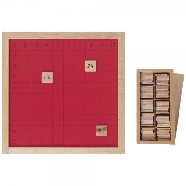 Montessori Lernspielzeug - Pythagorasbrett 100 Zahlen