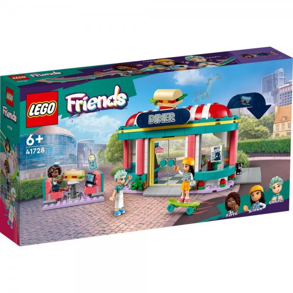LEGO® Friends 41728 - Restaurant Bauset Spielset mit Liann, Aliya und Charli für Kinder ab 6 Jahren