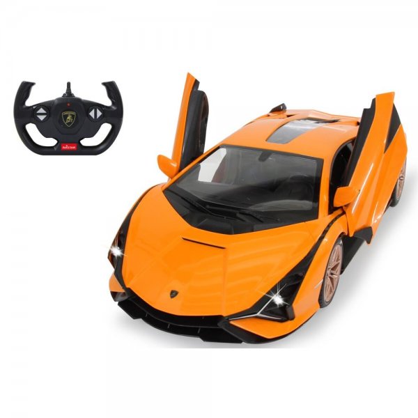 Jamara Lamborghini Sián FKP 37 1:14 orange 2,4GHz Tür manuell Ferngesteuertes Auto mit LED Fahrlicht