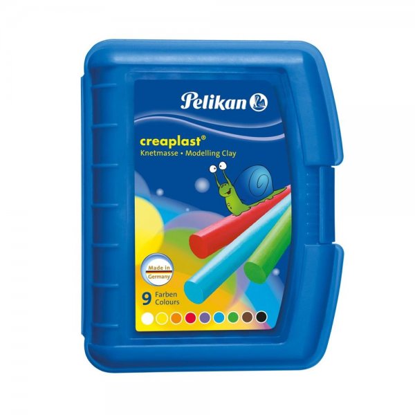 Pelikan Knete Creaplast® 9 verschiedene Farben in blauer Kunststoffbox