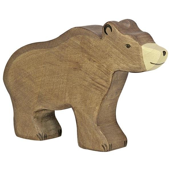 Holztiger Abenteuer Wildnis Braunbär Bär Spielzeug Waldtiere Holztiere Kinder Holzspielzeug
