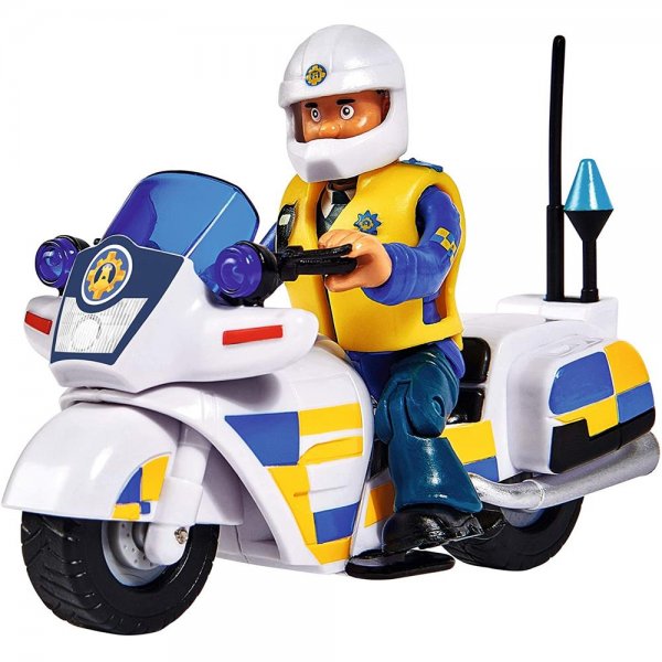 Simba Feuerwehrmann Sam Polizei Motorrad mit Malcolm Figur Zubehör Staffel 12 Spielfigur