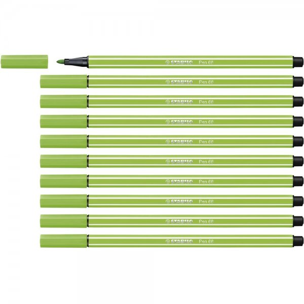 Premium-Filzstift - STABILO Pen 68 - 10er Pack - hellgrün