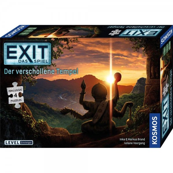 KOSMOS 692094 EXIT-Das Spiel+Puzzle-Der verschollene Tempel Level Einsteiger Escape Room mit Puzzle
