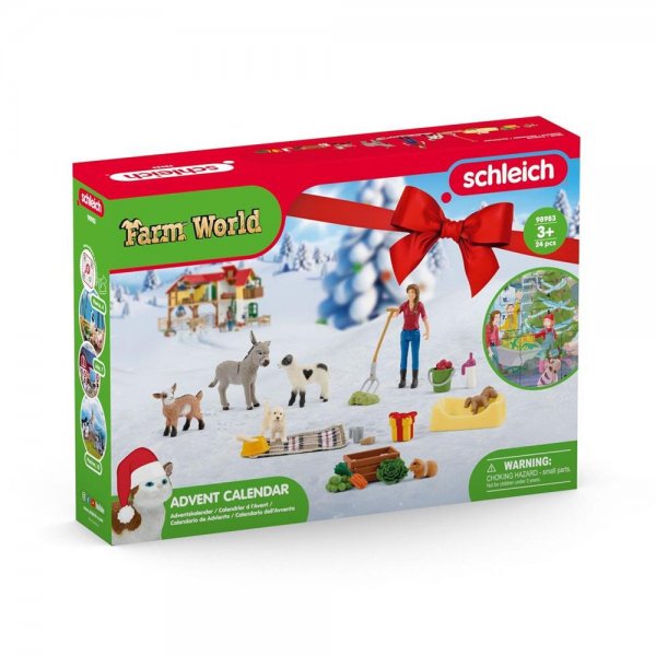 Schleich Farm World Adventskalender 2023 mit Spielfiguren Bauerntiere für Kinder ab 3 Jahren