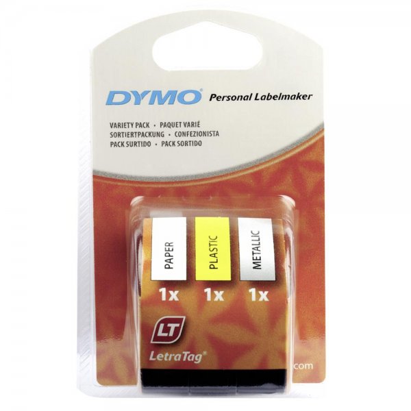 Dymo Letratag Starter Pack Pap./Plastik gelb, Metall silber