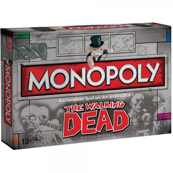 MONOPOLY The Walking Dead Survival Edition Brettspiel Familienspiel Gesellschaftsspiel ab 13 Jahre Klassiker