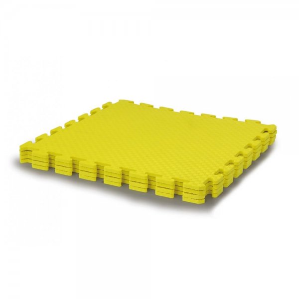 Jamara 4x Puzzlematte gelb 50 x 50 cm Spielmatte Spielteppich Schutzmatte Krabbelmatte Bodenmatte