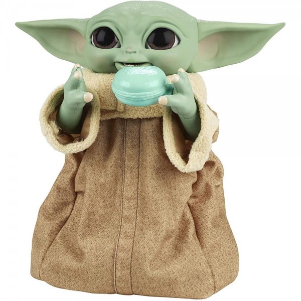 Hasbro Star Wars Galactic Snackin Grogu elektronische Figur Baby Yoda 40 Sound und Bewegungskombinationen