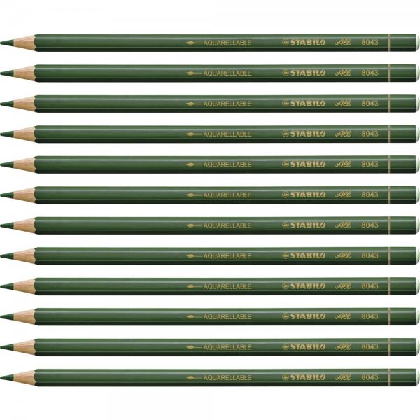 Buntstift für fast alle Oberflächen - STABILO All - 12er Pack - grün