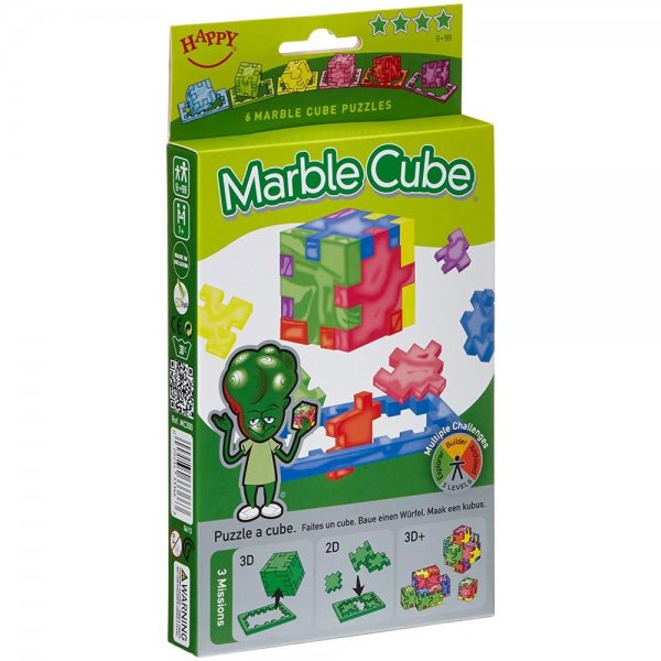 Happy Cube Marble Cube 3D-Puzzle Puzzlewürfel Geduldspiel für Kinder ab 9 Jahre